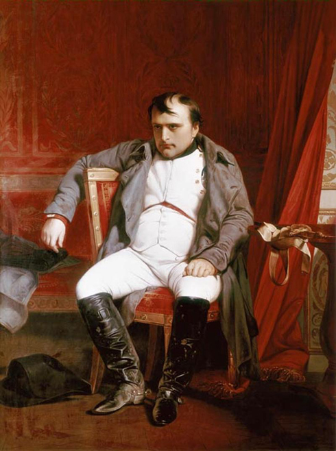 Napoleão após a abdicação (1845), Paul Delaroche: Tédio.
